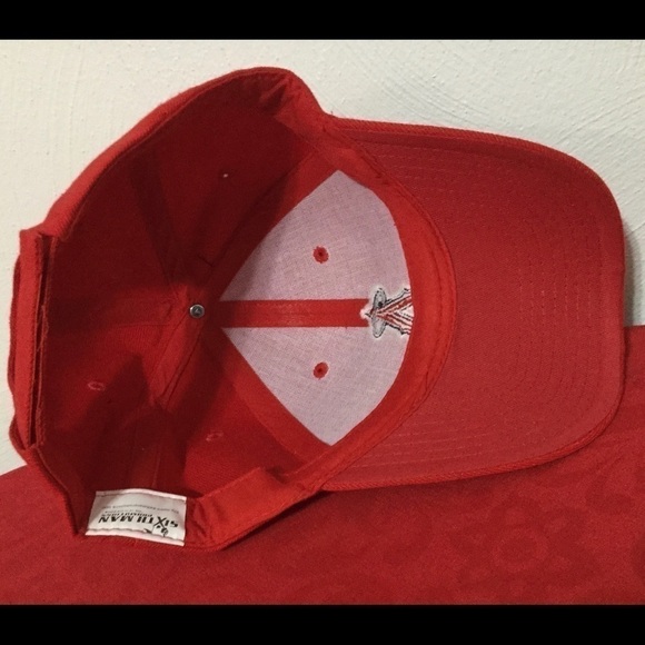 ANAHEIM ANGELS OSFA Red MLB Hat Baseball Cap NEW! - Picture 6 of 7